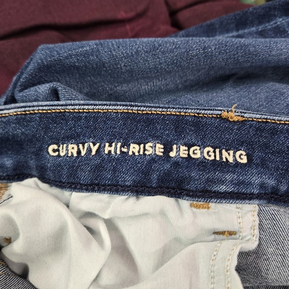 American Eagle Outfitters Women Jeans 16 REGULAR Blue Denim Jegging Curvy - Picture 4 of 10